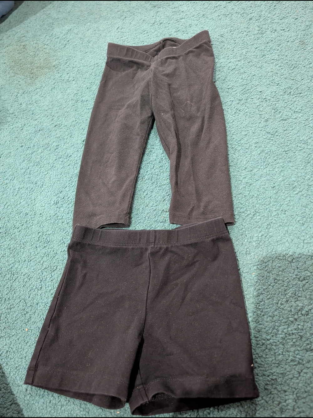 Place Black Kids Bike Shorts and Capri Set